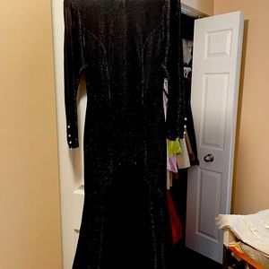 Beautiful long black 20s style dress. Designer is Zakura from Holt Renfrews